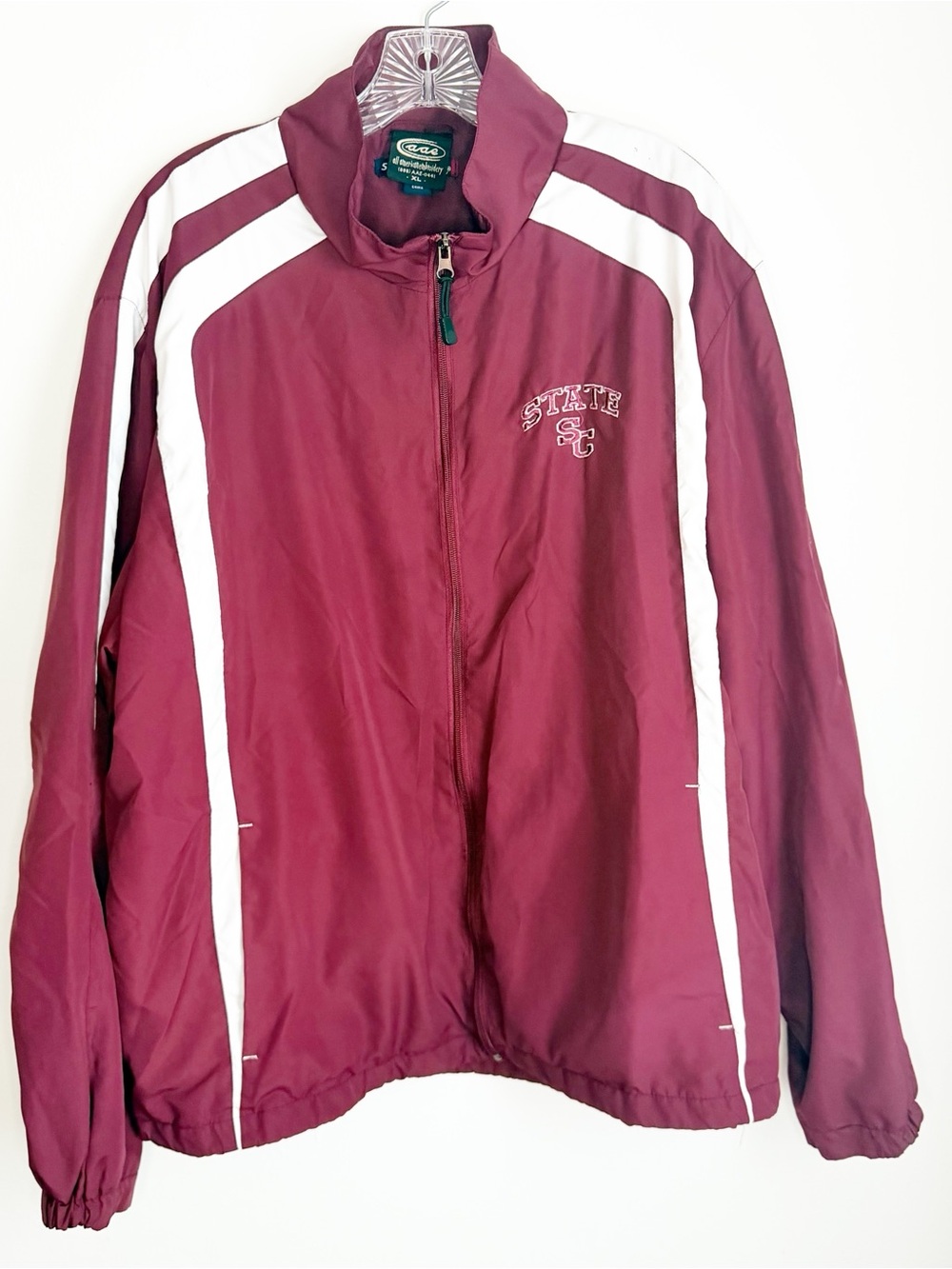 Maroon & White Track Jacket - State SC